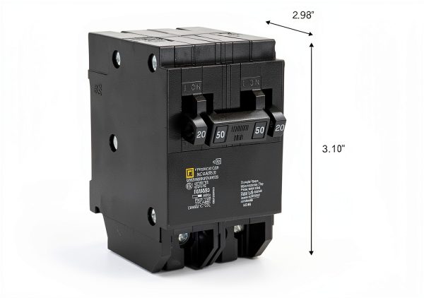 Square D HOMT2020250CP 20A Magnetic Circuit Breaker Black-2