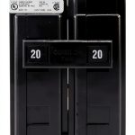 Cutler Hammer BAB2020 20A 2 Pole Circuit Breaker by Eaton Black-0