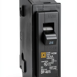Square D Plug in Circuit Breaker, HOM, Number of Poles 1, 25 Amps, 120VAC, Standard-0