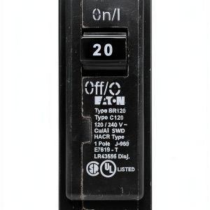 Eaton Cutler-Hammer BR120 20A Circuit Breaker 10-Pack Black-0