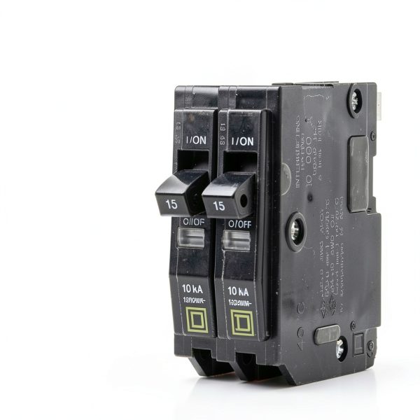 Genuine Square D QO115 QO 15 Amp Circuit Breaker Kit (2 Pack), Single Pole, 15A, 120V, 10kAIC, Plug-in for QO Load Centers & Panel Box, Visi-Trip, New Replacement-1
